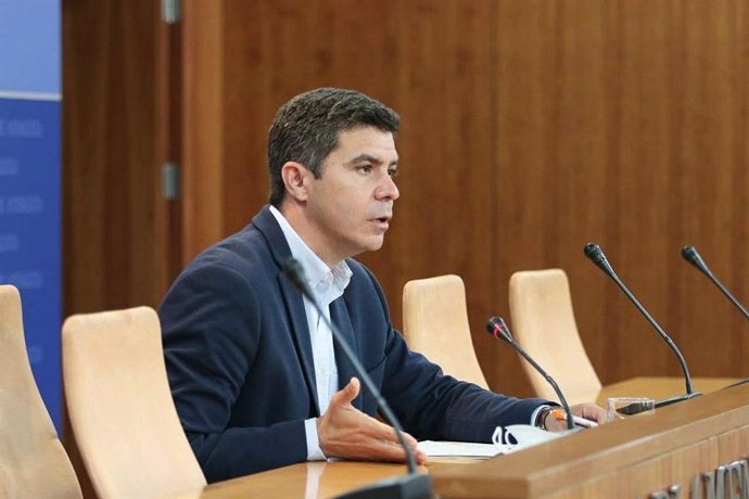 El portavoz de Cs en el Parlamento de Andalucía, Sergio Romero, en una imagen del 14 de abril. 