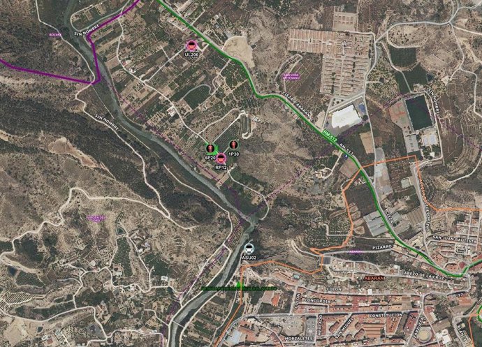 Imagen por satélite del lugar del accidente