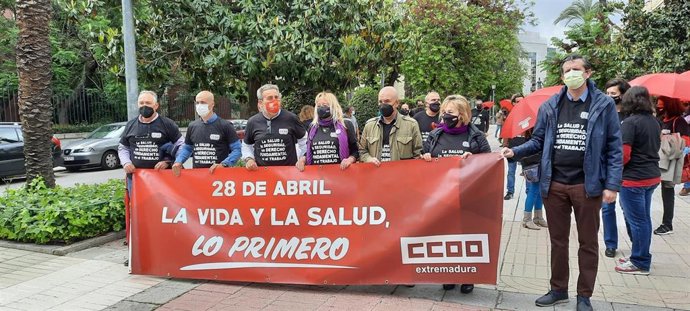 CCOO se concentra en Badajoz