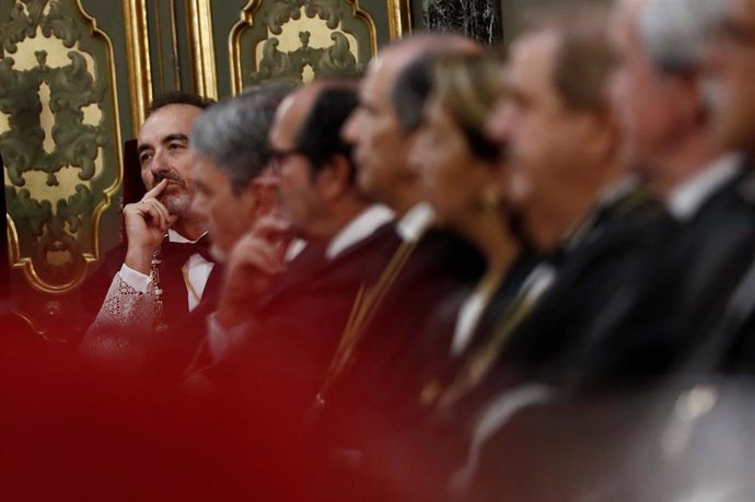 Archivo - El magistrado del Tribunal Supremo Manuel Marchena, durante el acto de la apertura del año judicial que preside el rey Felipe VI este lunes en el Salón de Plenos del Tribunal Supremo.