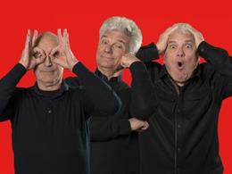 Los integrantes de la compañía El Tricicle, Carles Sans, Joan Grcia y Paco Mir.