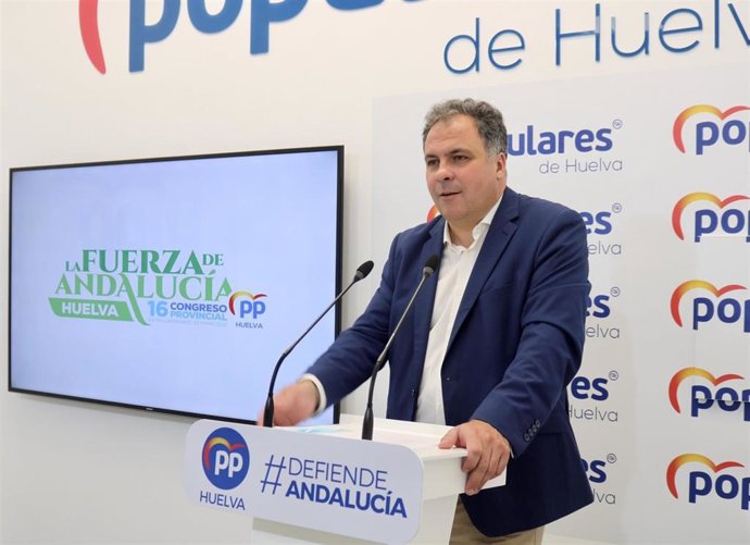 El presidente del Comité Organizador (COC) del XVI Congreso Provincial del PP de Huelva, Juan Carlos Duarte.