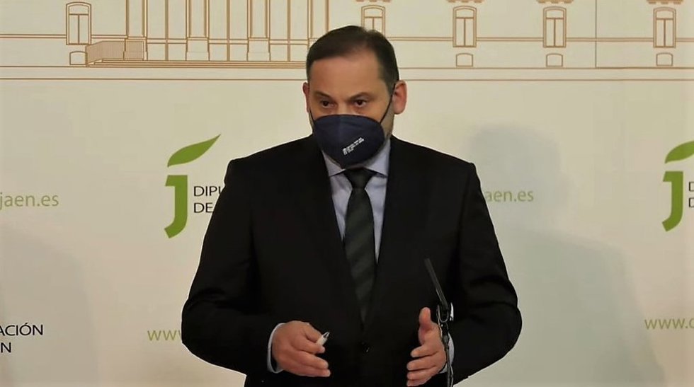 José Luis Ábalos durante la rueda de prensa