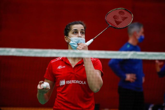 Archivo - Carolina Marín durante un entrenamiento