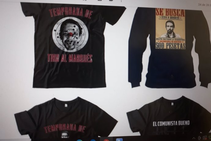 Consumo se suma a la denuncia ante Fiscalía por la venta de camisetas con la imagen de Iglesias en una diana