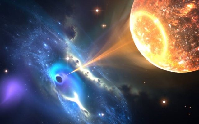 Interacción agujero negro-estrella de neutrones puede ayudar a medir la tasa de expansión deL Universo