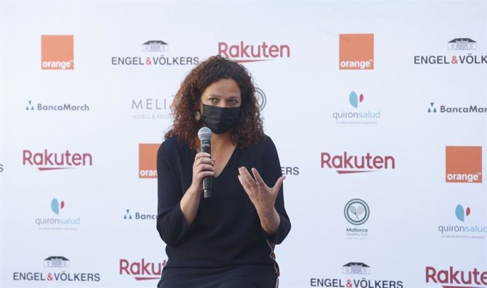 La presidenta del Consell de Mallorca, Catalina Cladera, durante la presentación del torneo ATP Mallorca Championships.