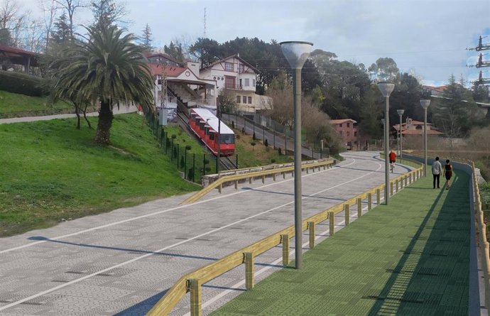 Infografía del futuro paseo por Artxanda, en Bilbao