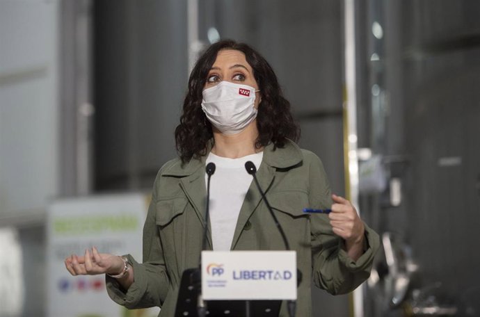 La presidenta de la Comunidad de Madrid y candidata a la reelección, Isabel Díaz Ayuso