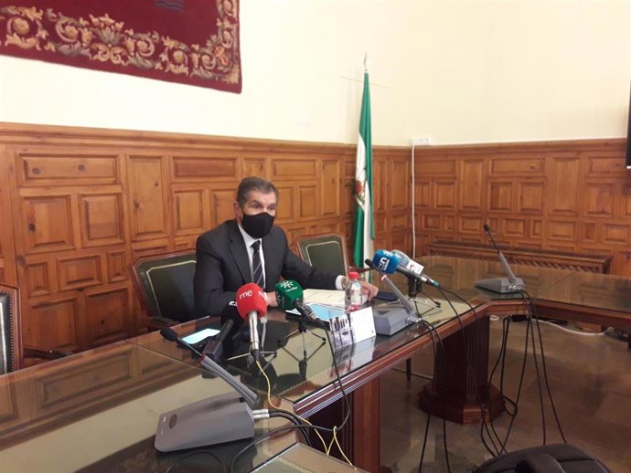 El presidente del Tribunal Superior de Justicia de Andalucía (TSJA), Lorenzo del Río, presenta la memoria anual del alto tribunal correspondiente a 2020.