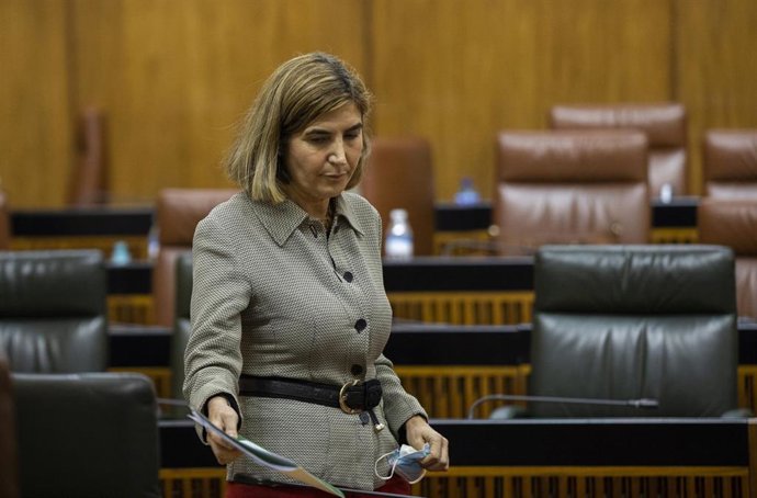 La consejera de Empleo y Trabajo Autónomo, Rocío Blanco, en el Parlamento