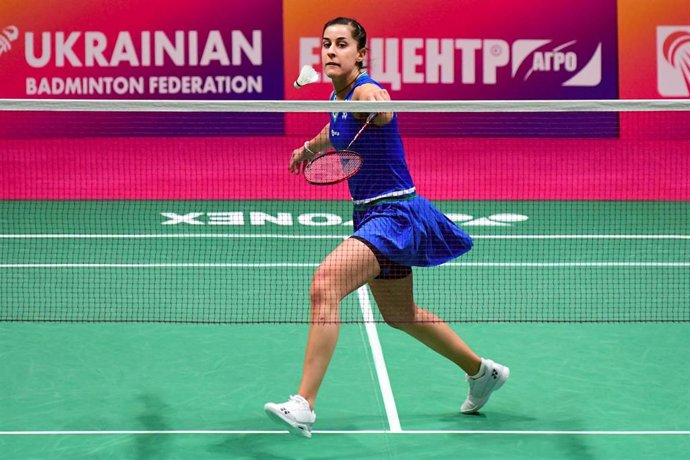 Carolina Marín durante el Europeo de Bádminton 2021 de Kiev