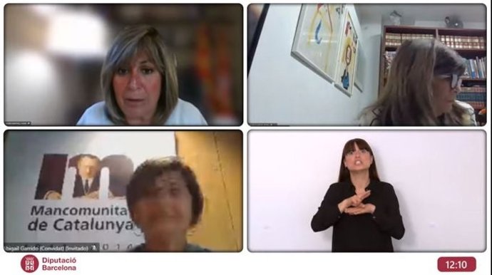 Pleno telemático de la Diputación de Barcelona presidido por Núria Marín (PSC)