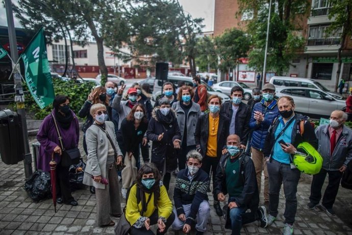 La candidata de Más Madrid a las elecciones autonómicas del 4 de mayo, Mónica García, en Carabanchel