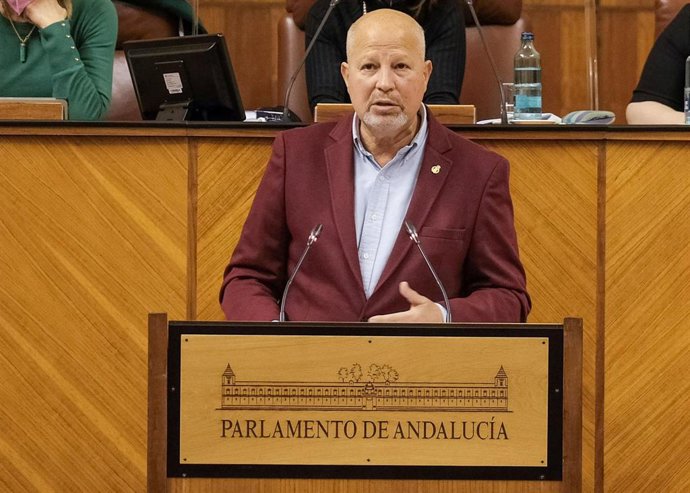 Archivo - El consejero de Educación, Javier Imbroda, en una imagen de archivo en el Pleno del Parlamento.