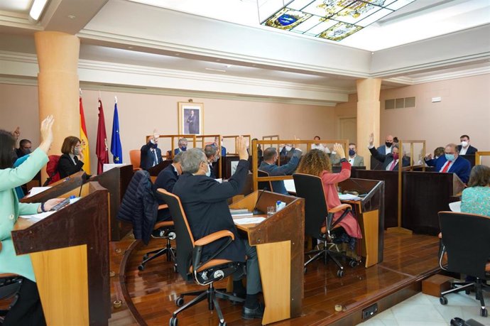 Un momento del pleno del mes de abril de la Diputación de Segovia.