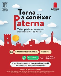 Cartel promocional de visitas guiadas a Paterna