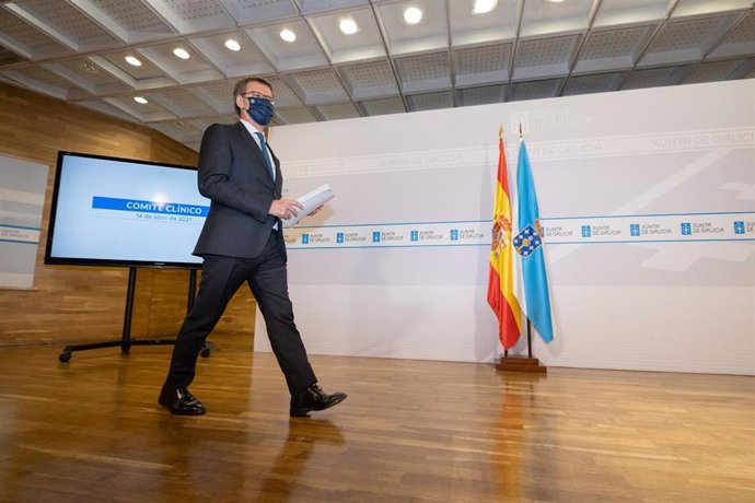 Feijóo, tras el Consello.