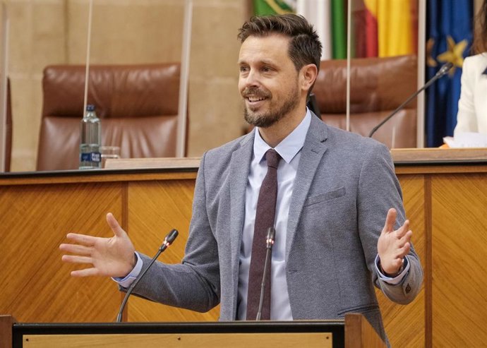 El diputado del PSOE-A Juan José Martín Arcos, en el Pleno del Parlamento andaluz.