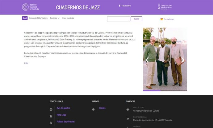 Web Cuardernos del Jazz