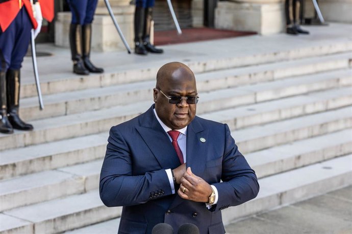 El presidente de RDC, Felix Tshisekedi, en una visita oficial a París.