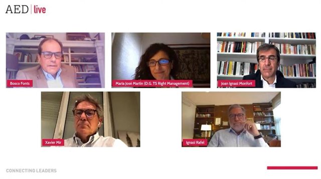 La AED ha organizado este jueves un nuevo encuentro digital sobre la gestión de la discontinuidad profesional de los líderes españoles en el entorno de cambio generado por la COVID-19.