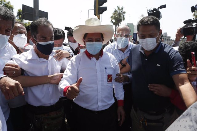 El candidato presidencial por Perú Libre, Pedro Castillo.