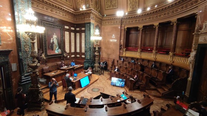 El pleno del Ayuntamiento de Barcelona.