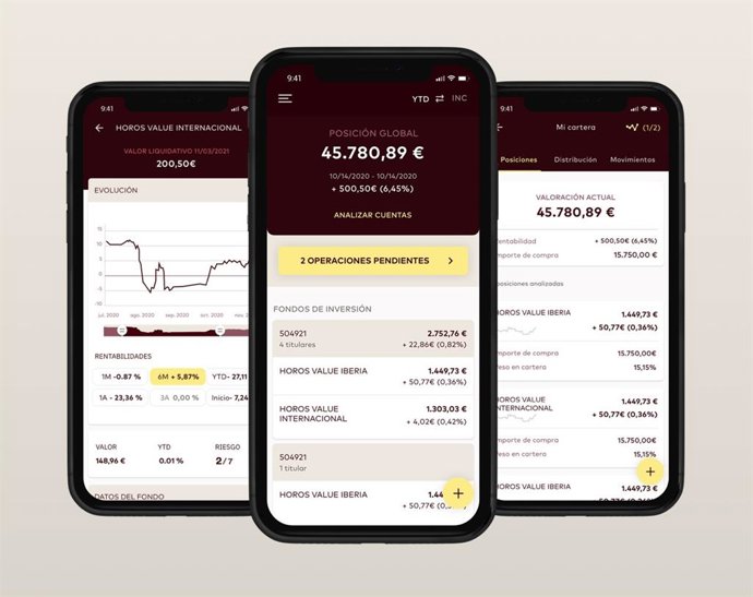 Aplicación móvil de Horos AM