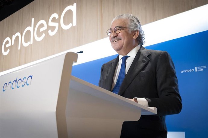 El consejero delegado de Endesa, José Bogas, en la junta general de accionistas de 2021