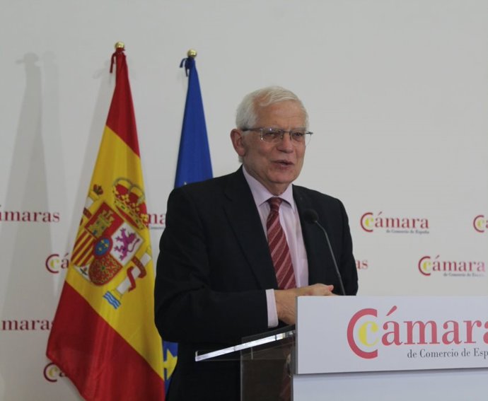 El Alto Representante de la Unión Europea para Asuntos Exteriores y Política de Seguridad y Vicepresidente de la Comisión Europea, Josep Borrell, interviene en la Comisión de Asuntos Europeos de la Cámara de Comercio de España