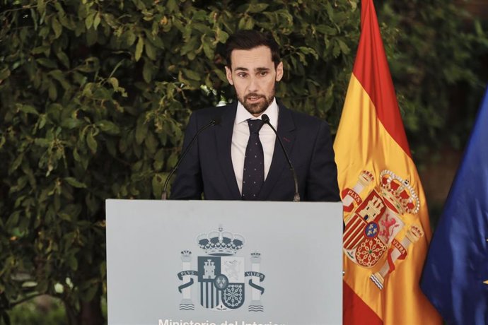 Archivo - El secretario de Estado de Seguridad, Rafael Pérez Ruiz, en el Palacio de Zurbano, interviene en el acto de recuerdo y reconocimiento al trabajo desarrollado por el personal dependiente del Ministerio del Interior durante el estado de alarma, 