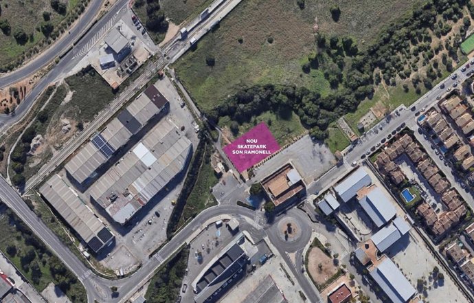 Plano del proyecto de nuevo skatepark en Son Ramonell.