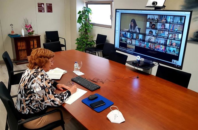 La consejera de Ciudadanía, María Victoria Broto, participa en el Consejo Territorial de Servicios Sociales.