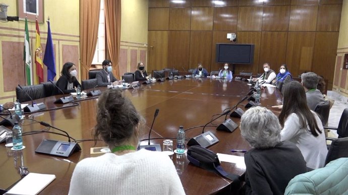Reunión de representantes de Unidas Podemos por Andalucía con organizaciones del sector primario.