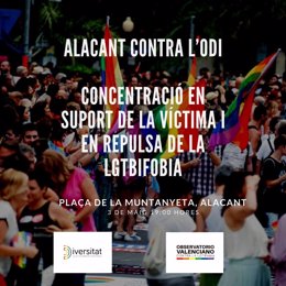 La asociación Diversitat convoca una protesta el lunes 3 en señal de repulsa a la agresión homófoba