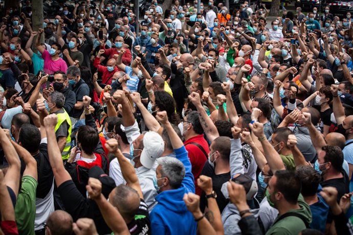 Archivo - Arxiu - Manifestació dels treballadors de Nissan.