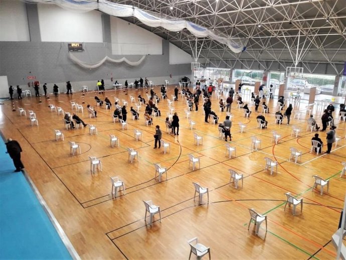 Jornada de vacunación en el Complejo Deportivo Felipe VI de Lorca
