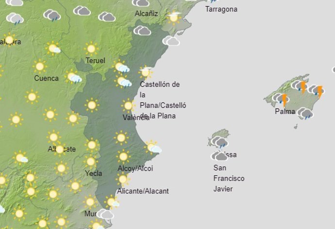 Predicción del tiempo para este sábado 1 de mayo