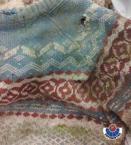 Prendas halladas junto al cadáver localizado en Barrika el pasado mes de enero