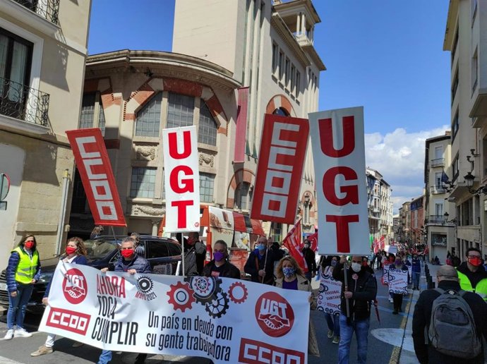 CCOO Y UGT LA RIOJA SALEN A LA CALLE ESTE 1 DE MAYO EN LOGROÑO