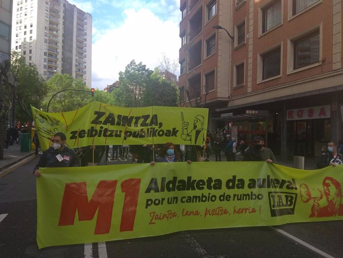 Manifestación de LAB en Bilbao con motivo del Primero de Mayo