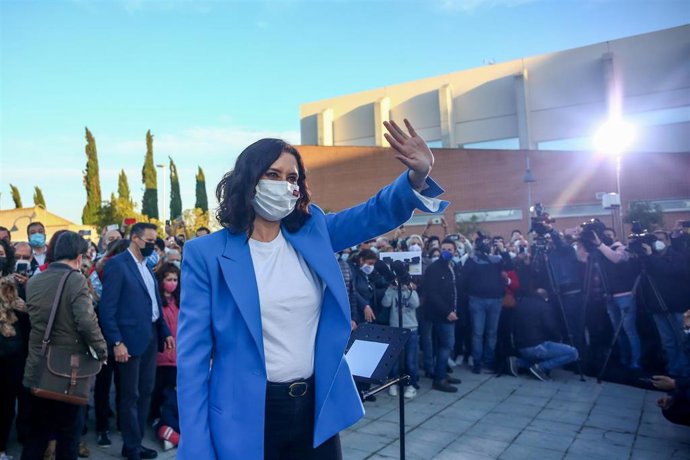 La presidenta de la Comunidad de Madrid y candidata a la reelección, Isabel Díaz Ayuso