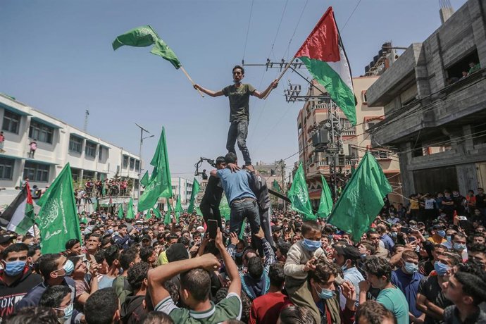 Protestas en Gaza contra el aplazamiento de las elecciones palestinas 