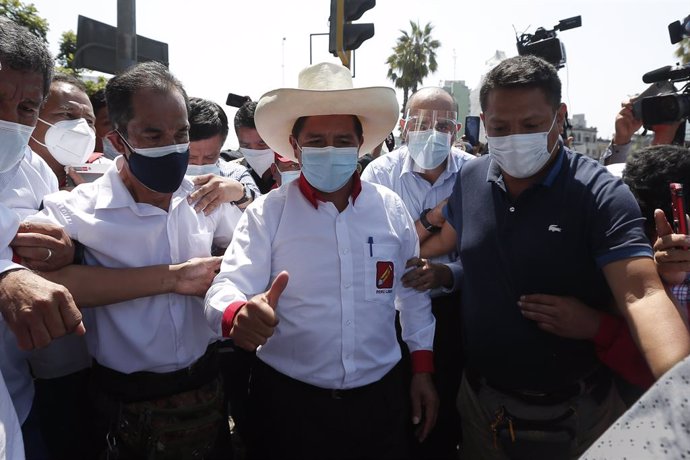 El candidato presidencial por Perú Libre, Pedro Castillo.