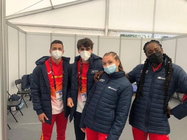 Relevo mixto del equipo español de atletismo