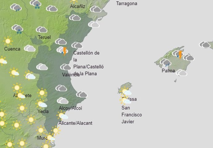 Predicción del tiempo para este domingo 2 de mayo