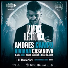 Cartell del concert de música electrnica celebrat a Girona com a prova pilot per estudiar la viabilitat d'uns certificats que permetin acreditar si els assistents són negatius en covid-19 i reprendre així activitats anteriors a la pandmia.