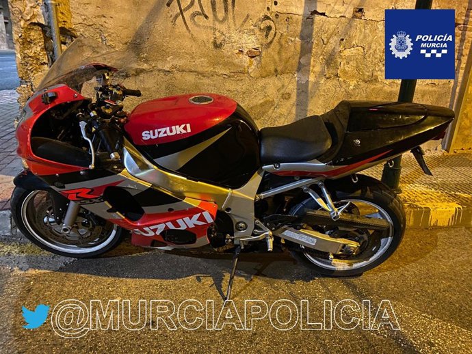 Motocicleta del detenido