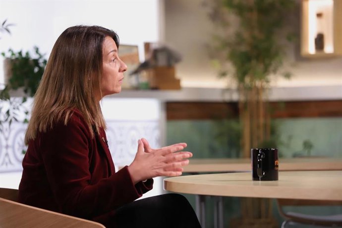 La consellera de la Presidencia y portavoz del Govern, Meritxell Budó, durante la entrevista.